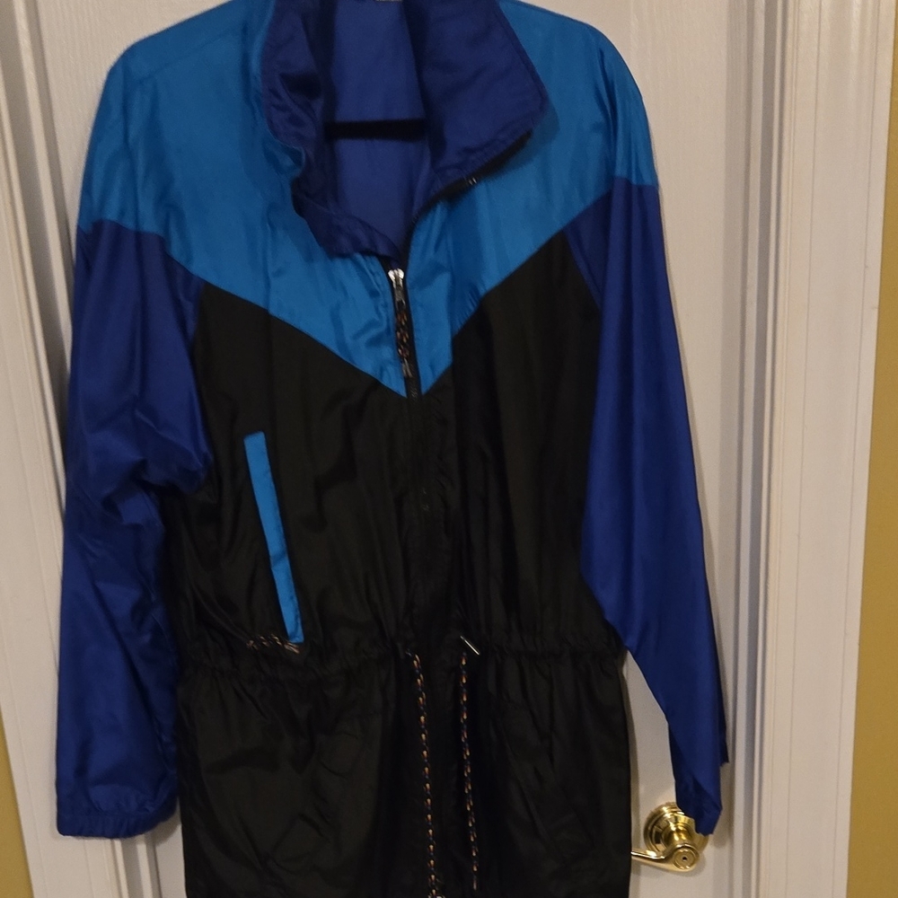 Blue and Black Women's Jacket,Size medium, Vintage Champion brand